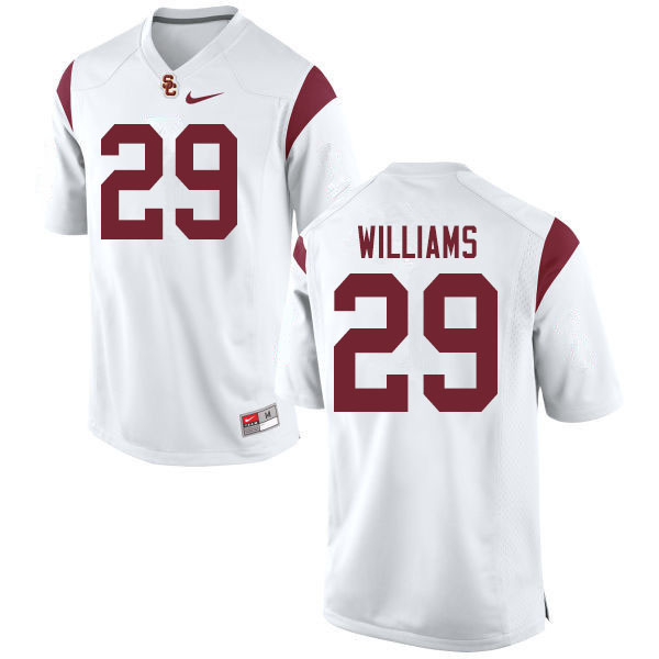 Men #29 Jayden Williams USC Trojans College Football Jerseys Sale-White
